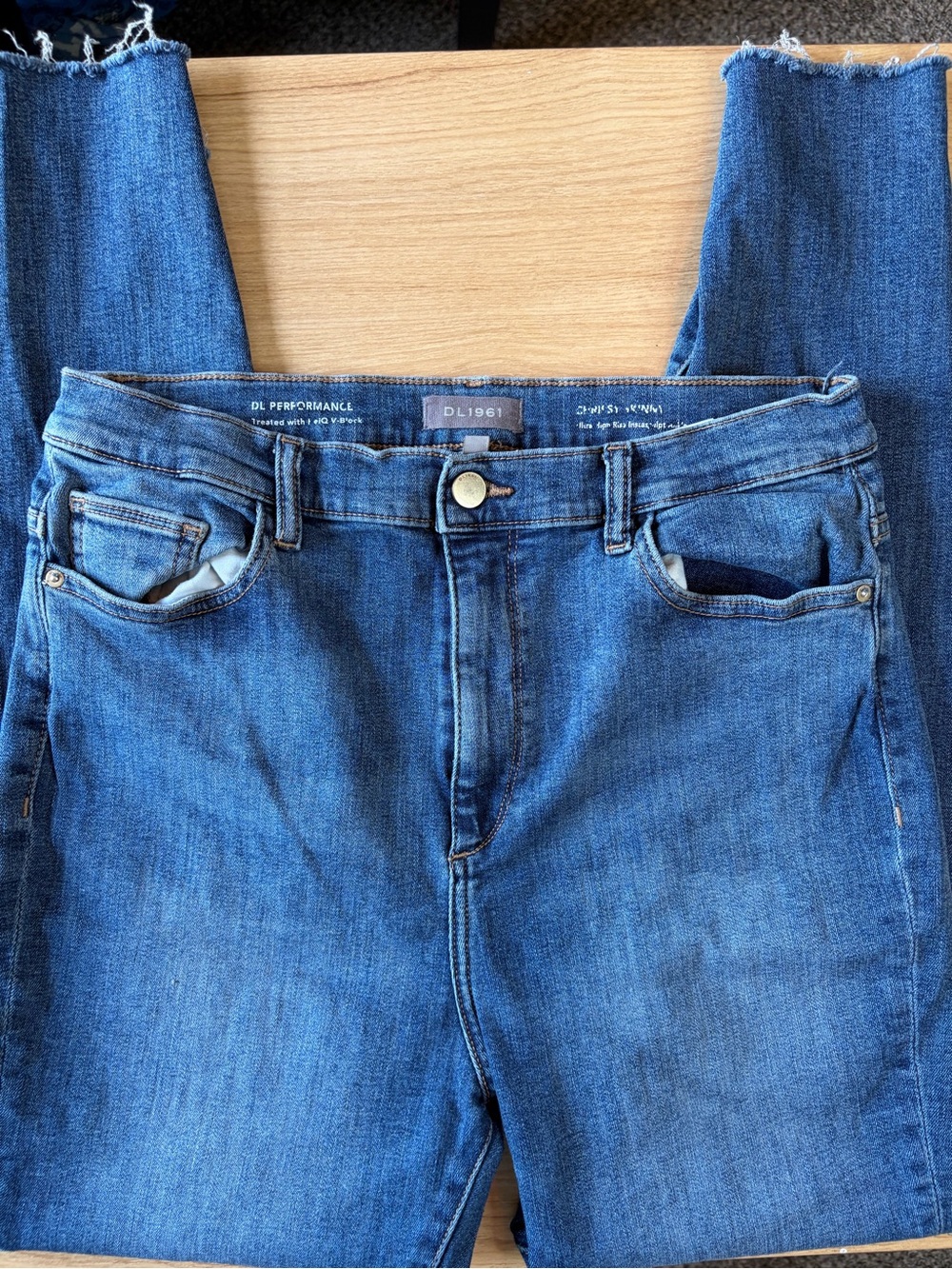 DL1961 Chrissy Skinny Ultra High Rise Instasculpt Ankle Jeans Oxford Size 31